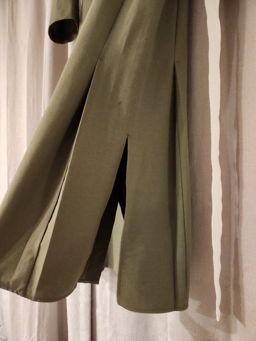 🧥 COS Belted Button-Up Dress in Khaki Size S - Picture 5 of 5